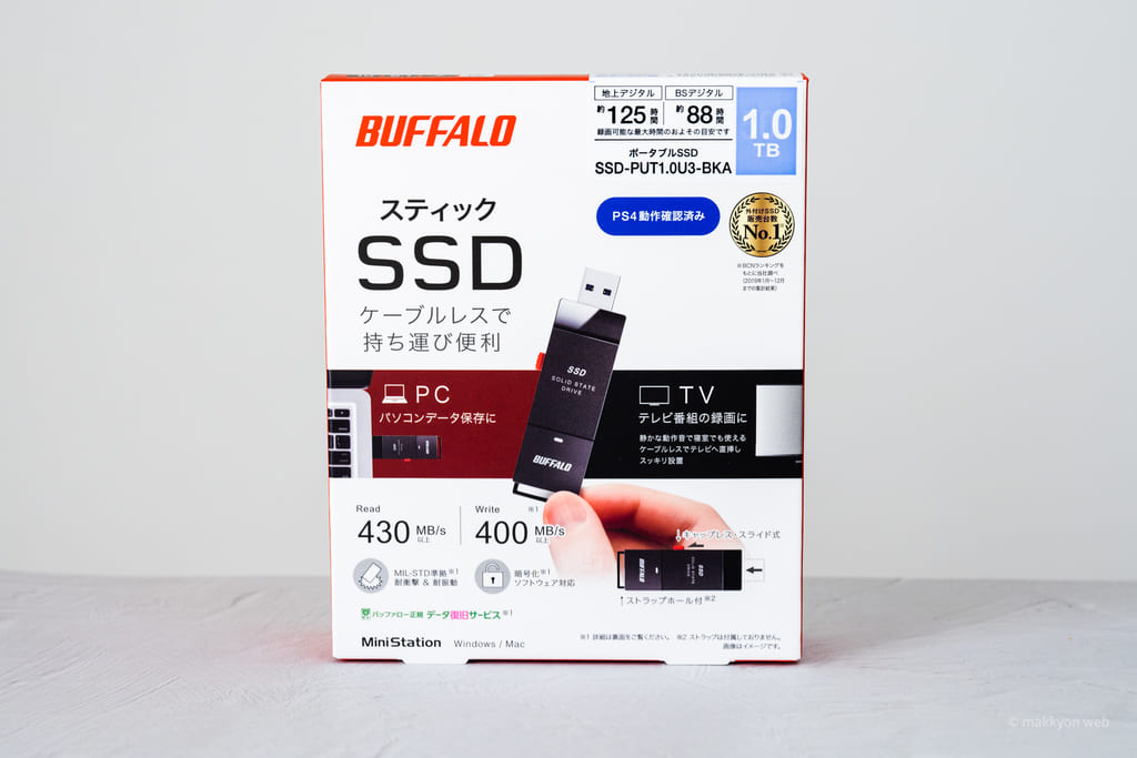 バッファロー SSD-PUT1.0U3-BKC 外付けSSD 1TB - パソコン・周辺機器